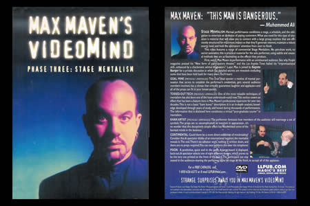 Dvd 'Max Maven's Videomind phase 3' - max maven