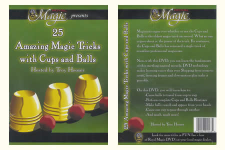 Dvd 25 Amazing Magic Tricks with Cups and Balls - troy hooser
