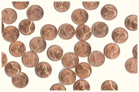 Small coin - 1 cts $ (*12)