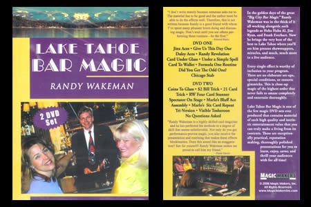 DVD Lake Tahoe Bar Magic (R. Wakeman) - randy wakeman