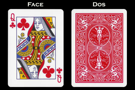 Reverse color Card Queen of Clubs