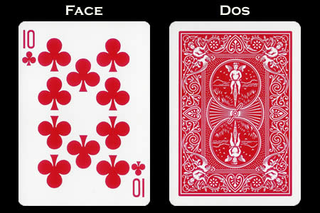 Reverse color Card 10 of Clubs