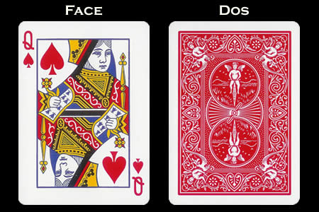 Reverse color Card Queen of Spades
