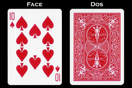 Jeu Bicycle à Forcer 10 De Pique - 52 Cartes Identiques, Dos Rouge, Pour Tours De Magie