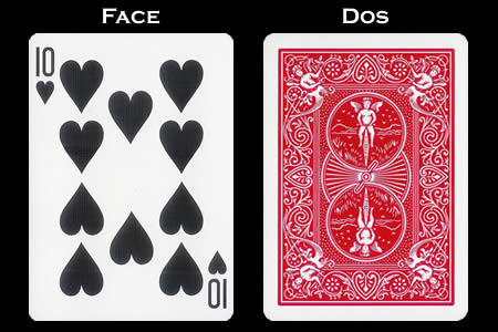 Reverse color Card 10 of Hearts