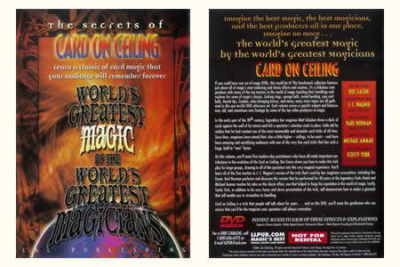 DVD The Secrets of Card on ceiling