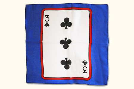 Card silk 12'' 3 of Clubs