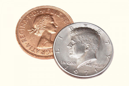 Monedas Hopping Half - ½ $ y penique