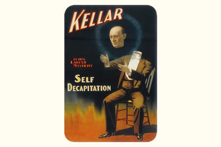 Carte postale vintage 'Kellar Self decapitation'