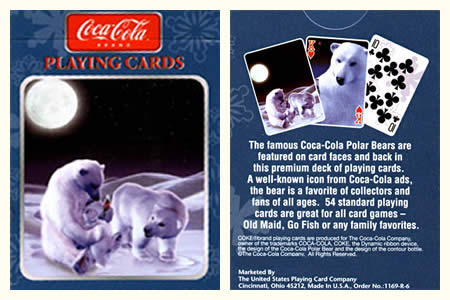 Coca-Cola Polar Bears BICYCLE Deck (blue night)