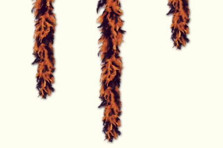 Bicolor feather boa - orange & black