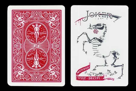 Carte Bicycle joker squelette