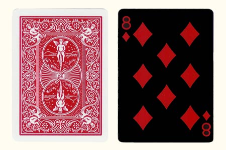 8 of Diamonds Tiger Face BICYCLE Card