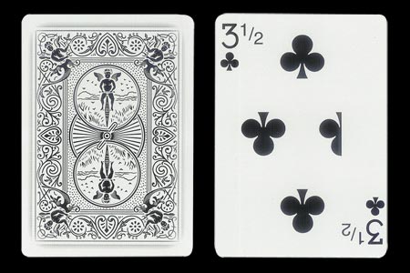 3 & 1/2 of Clubs Ghost BICYCLE Card
