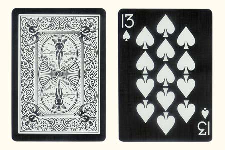 13 of Spades BICYCLE Tiger Card