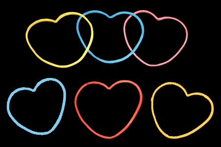 Japanesse rubberbands Hearts