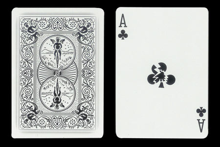 Shattered Ace of Clubs BICYCLE Ghost Card