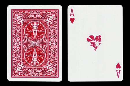 Carta BICYCLE As de Corazones roto