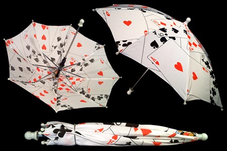 Parapluie imprimé de cartes à jouer - tora-magic