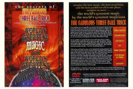 DVD The Secrets of The Fabulous Three Ball Trick