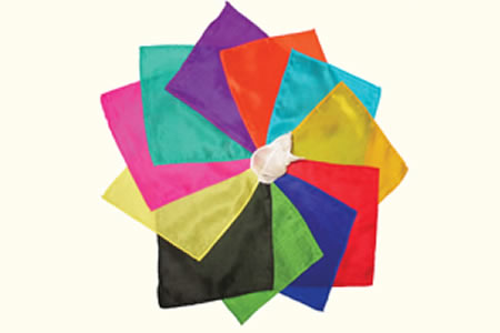 Foulards en soie (15 x 15 cm) par 12