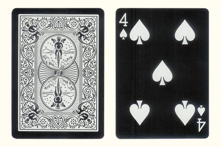 4 of Spades with 1 extra Spade BICYCLE Tiger