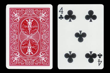 4 of Spades with 1 extra Spade BICYCLE Card