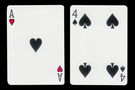 Double face Bicycle 4 of Spades-Ghost Ace of Heart