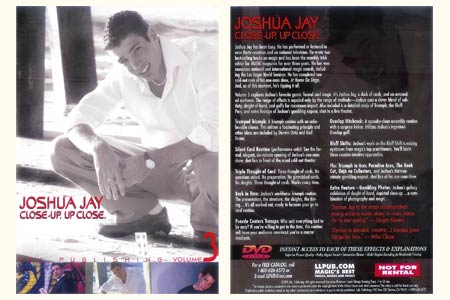 DVD Close up. Up close V3 (Joshua Jay) - joshua jay