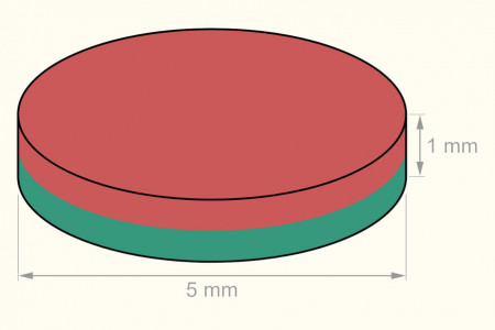 Aimant rond (5 x 1 mm)