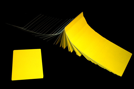 Cartas manipulación amarillas con dorso negro