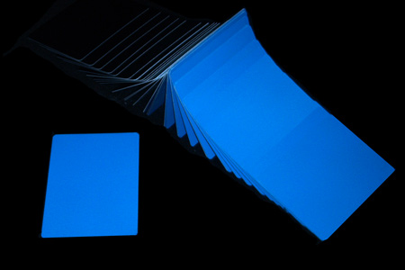 Cartas manipulación azules con dorso negro