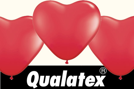 Bolsa de Globos Qualatex Corazones Rojos 6