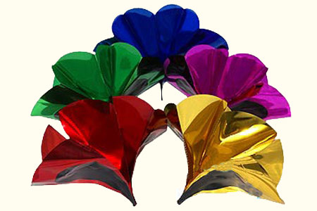 Metallic Spring Flowers - large (6 flower set)