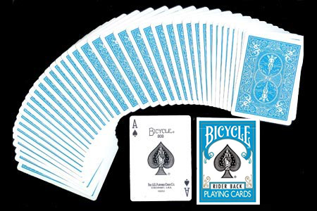 Jeu Bicycle à dos Bleu Turquoise