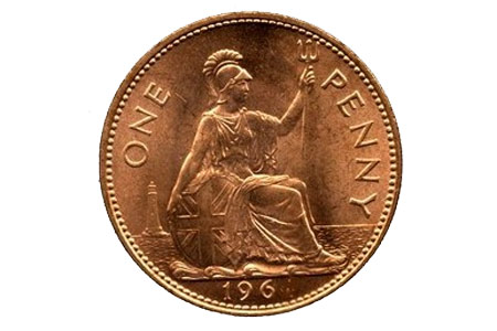 Pièce One Penny (à l'unité)