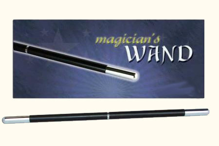 Magician's Pro Wand (Black w/Chrome Tips)