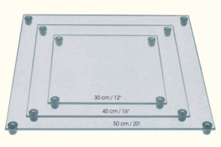 Plateau 50 x 50 cm pour guéridon Spider