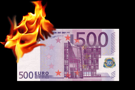 Flash 500 € bills (10 units) - mr panda