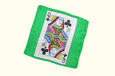 Item details Card silk - Queen of Clubs - 30 cm