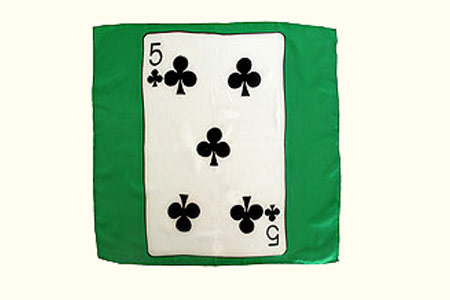 Card silk - 5 of Clubs - 45 cm 