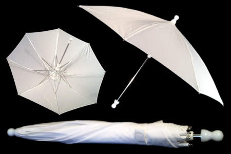 Parasol Production - White Color 17 Inch