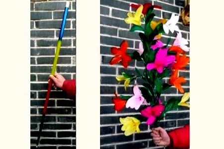 Rainbow Cane to Flower, 21 flowers