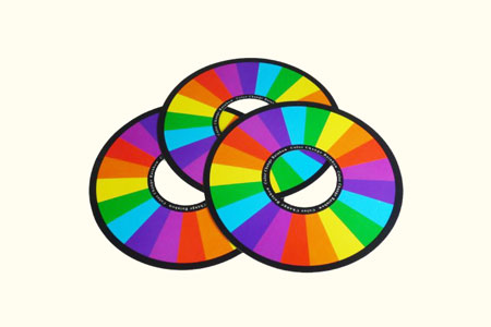 Discos mágicos multicolores