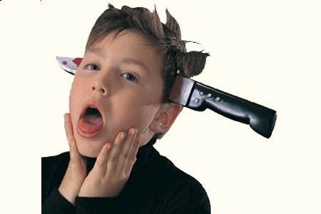 Knife thru head