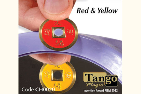 Pièce chinoise Jaune/Rouge (Diam. ½ dollar) - mr tango