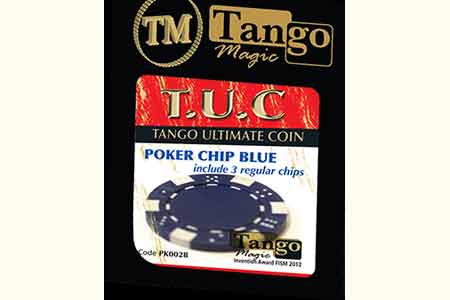 TUC poker chip Blue, include 3 regular chips - mr tango