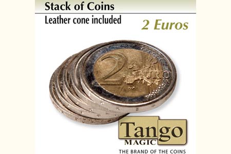 Stack of coins (leather cone included) by Tango Magic - 2 Euro