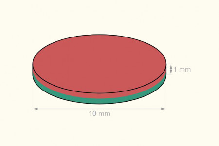 Imán Redondo plano (10 x 1 mm)