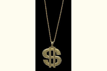 Collier chaîne dorée avec dollar géant doré